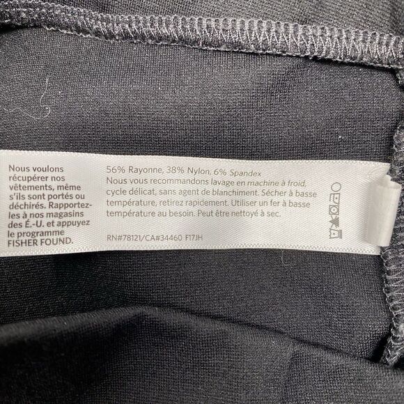 Eileen Fisher Women's Medium Black Stretch Straight Leg Zippered Ankle Pants - Picture 5 of 5